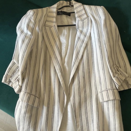 Zara blazer M with gold buttons, white