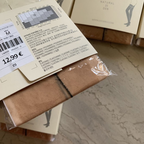 Oysho hold-up stockings nude color, new, set of 4