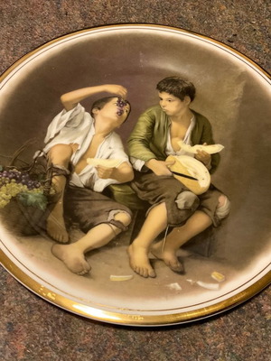 Murillo Fine Bone China England Platter with The Beggar Boys Design
