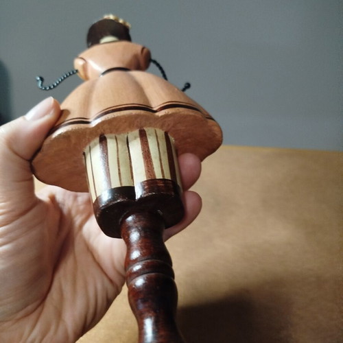 Jewelry stand used, wood, 32 cm height