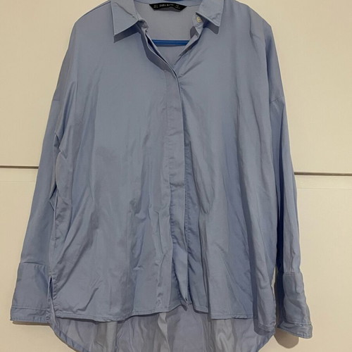 Zara baby blue oversized shirt new, soft cotton fabric