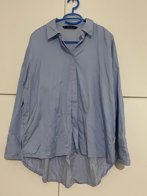 Zara baby blue oversized shirt new, soft cotton fabric