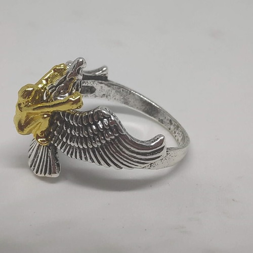 Men's eagle ring with gold detail size 12 like new