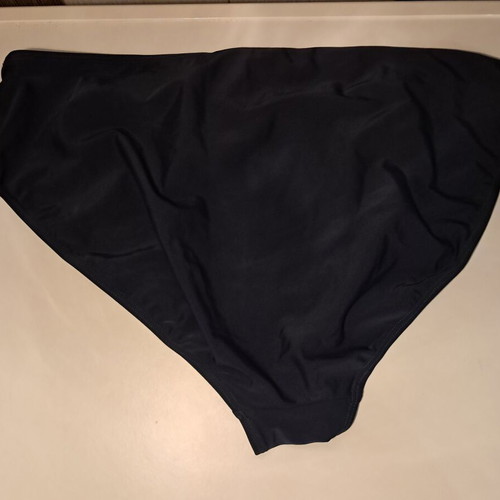 High-Waisted Bikini Bottom Plus Size Dark Blue Black new