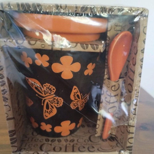 Coffee set with cup and spoon new