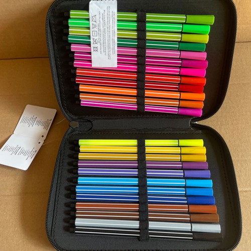 Triple Football Pencil Case with Stationery Set