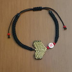 Macrame bracelet with monogram adjustable new