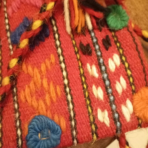 Vintage traditional woven tagari bag, like new, 17x17 cm