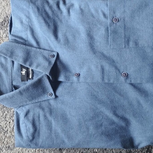 Men's winter cotton shirt L like new, blue