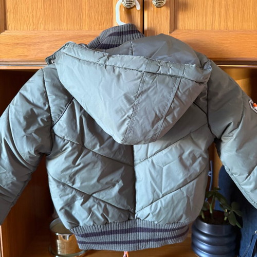 Children's khaki jacket new with detachable hood