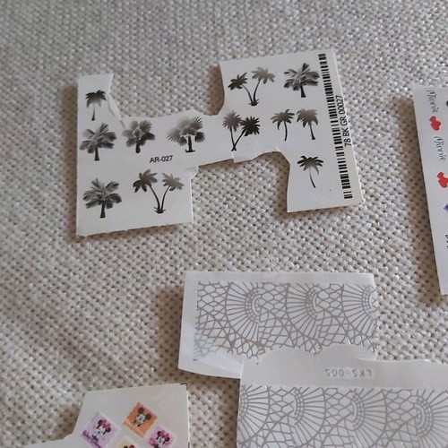 Nail tattoo stickers new, set of 5 pieces