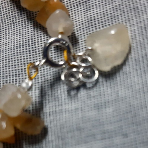 Inga bracelet with semiprecious stones and 925 silver, handmade