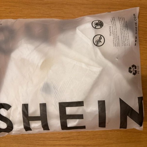 Shein white one-shoulder blouse with belt new, very soft fabric
