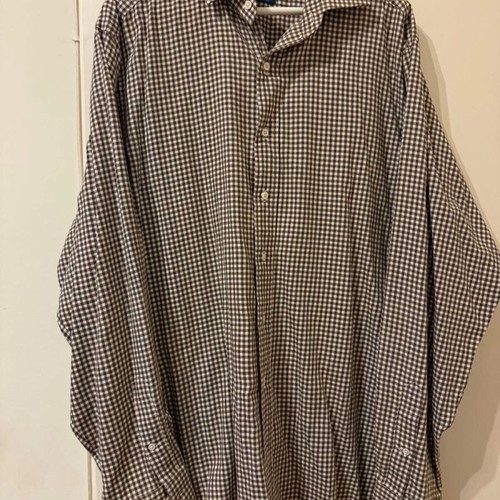 Ralph Lauren Checked Brown/White Shirt XXL Like New