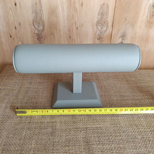 Jewelry and watch display stand leather with wood like new