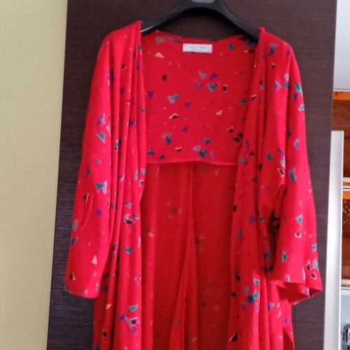 Athena P Gerard women's kimono jacket like new, red