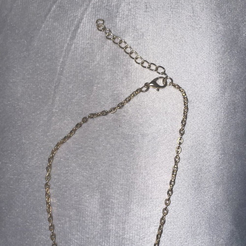 Double Faux Bijoux Necklace with Black and Turquoise Beads like new