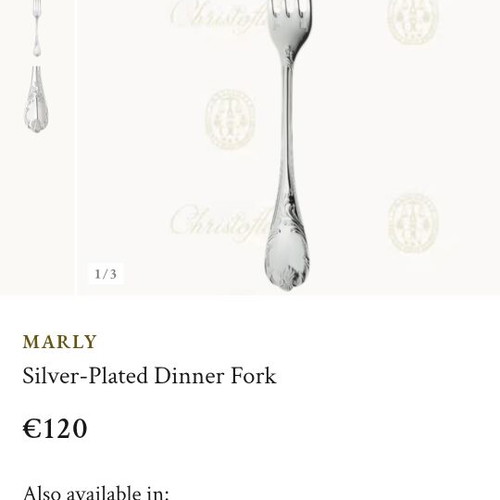 Christofle Marly dinner fork used