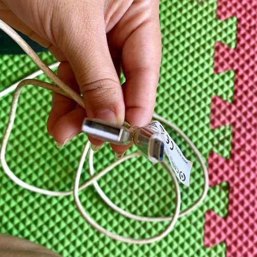 Charging and data transfer cable used, quite long