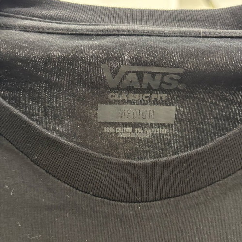 Vans short-sleeve t-shirt used, size M, men's, black with green and gray sleeves