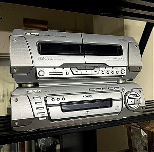 Technics Japan Cassette Deck RS-EH760 & 5 CD Changer SL-EH760