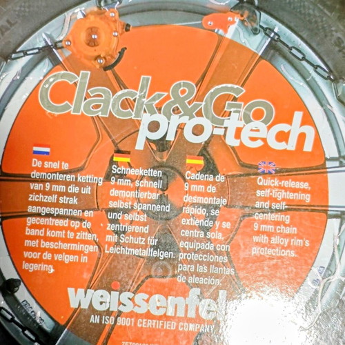 Weissenfels Clack & Go Pro-tech 9mm anti-slip chains like new, 2 pcs