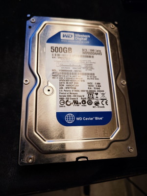 Western Digital WD5000AAKS 500GB SATA hard drive used