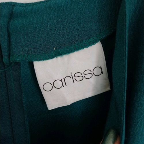 Vintage Carissa dress used, long emerald color