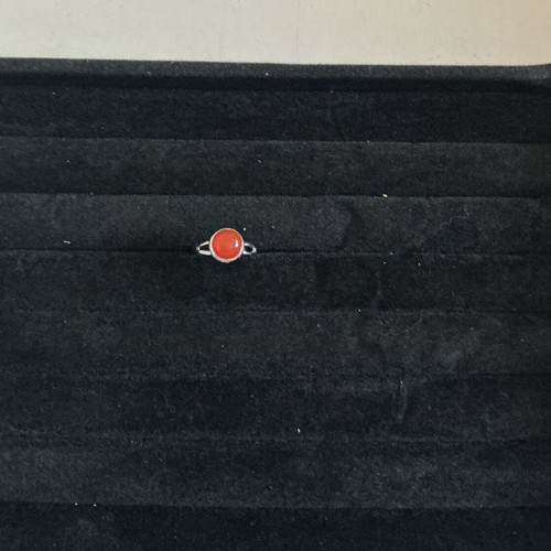 Set of two handmade carnelian rings made to order