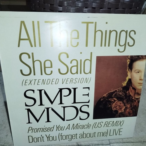 Simple Minds All The Things She Said vinyl record used, extended version
