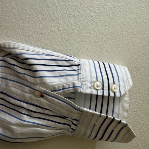 Cotton shirt Tommy Hilfiger like new, size M, white and blue