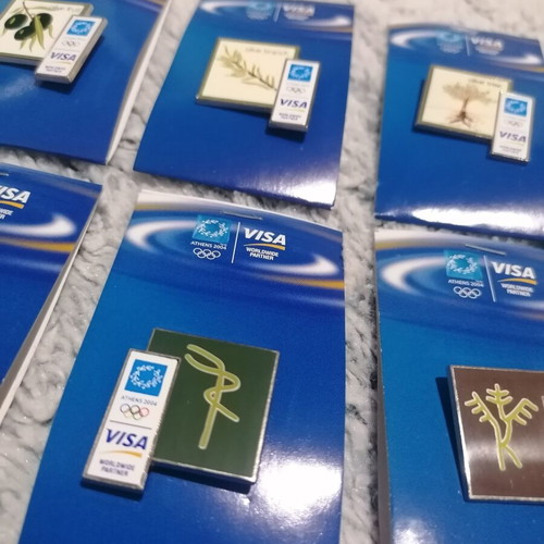 Olympics 2004 pins new, collectible olive series, set of 6