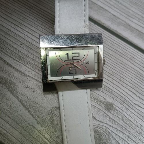 Dolce & Gabbana women's watch used, leather strap, silver