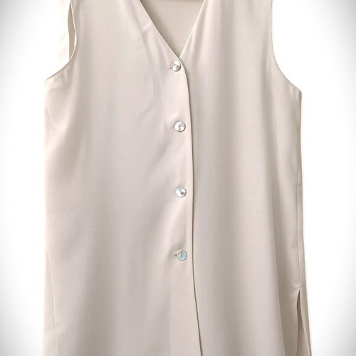 Mia sleeveless blouse like new, size 48, white