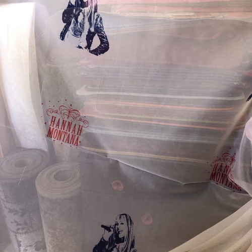 Curtain like new, pink and white, height up to 3 meters