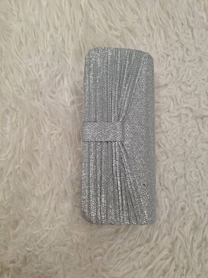 Evening bag crossbody silver new with tag