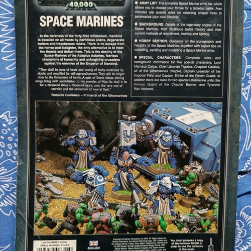 Space Marines book like new