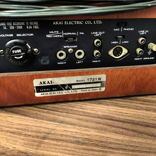 Akai 1721W vintage reel-to-reel tape recorder used