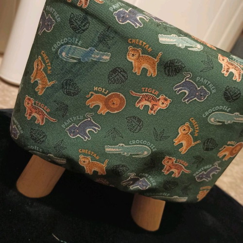 Square stool used 27x27 cm with children's cover