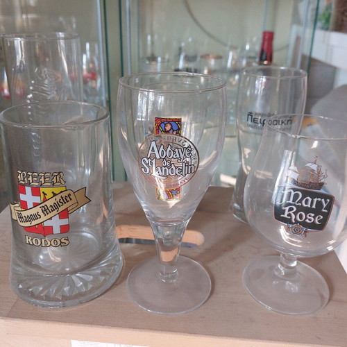 Collectible and rare beer glasses like new