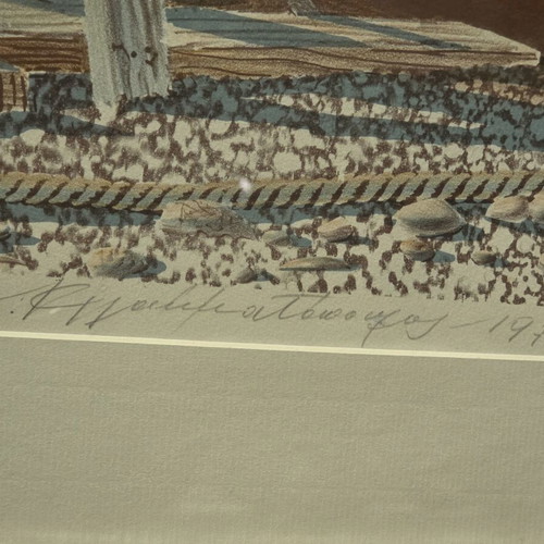 Grammatopoulos Aegean Signed Silk Screen Print like new