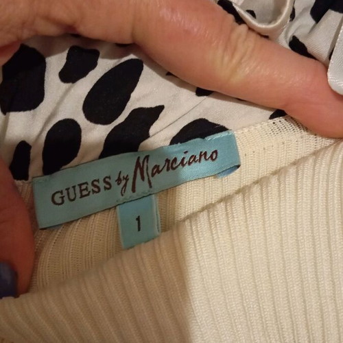 Guess off-shoulder top like new with satin animal print