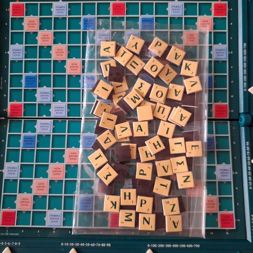 Pocket Scrabble board game used, specially designed for travel