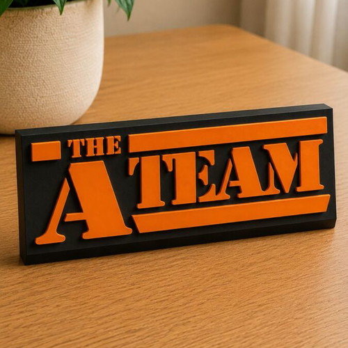 The A Team Logo 3D printed, new