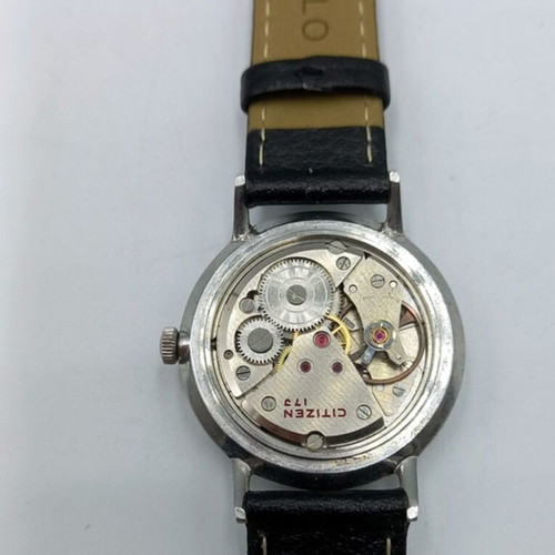 Citizen vintage wristwatch used, manual winding, black and silver