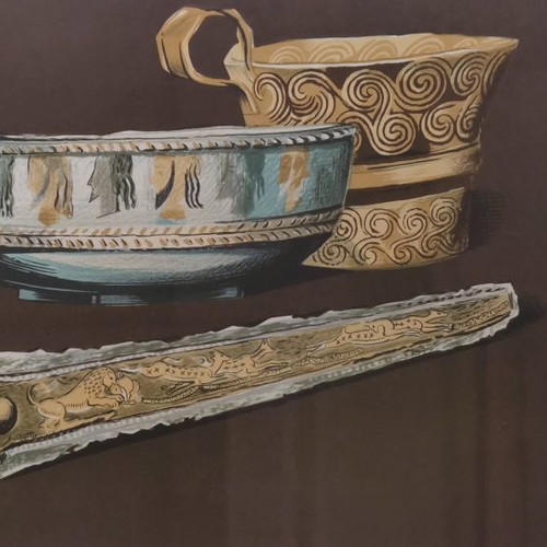 Mycenaean color prints used from frescoes and golden grave goods