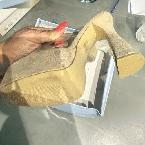 Platform mules size 40 new beige by Mia