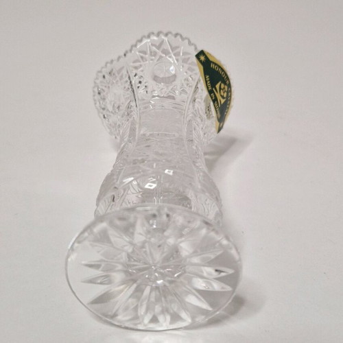 Crystal vase new handmade, made in Slovakia