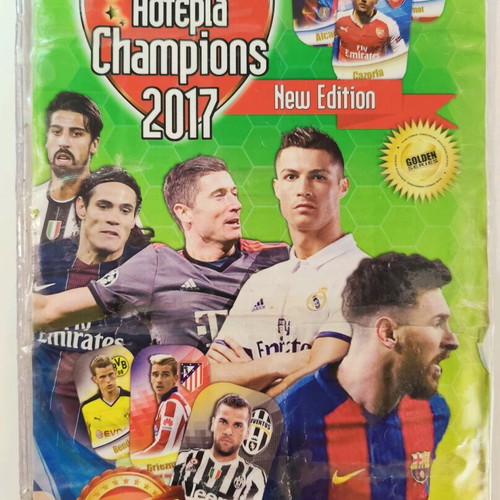Asteria Champions 2017 collectible album with metal tags used