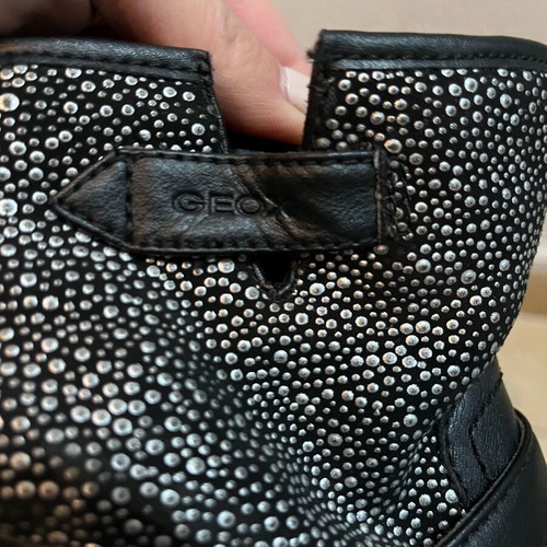 Geox kids shoes size 31 like new, black and silver